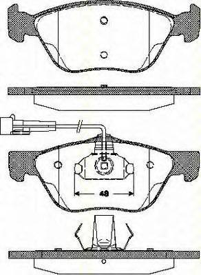 Triscan 8110 15003 - Kit de plaquettes de frein, frein à disque cwaw.fr