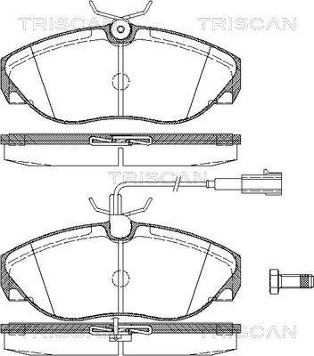 Triscan 8110 15016 - Kit de plaquettes de frein, frein à disque cwaw.fr