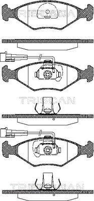 Triscan 8110 15011 - Kit de plaquettes de frein, frein à disque cwaw.fr