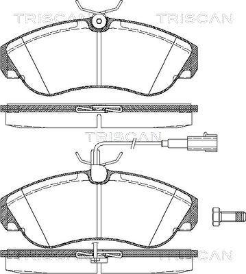 Triscan 8110 15017 - Kit de plaquettes de frein, frein à disque cwaw.fr