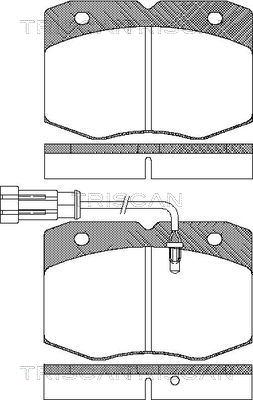 Triscan 8110 15034 - Kit de plaquettes de frein, frein à disque cwaw.fr