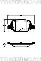 Triscan 8110 15038 - Kit de plaquettes de frein, frein à disque cwaw.fr