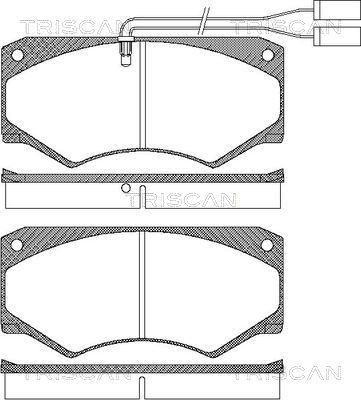 Triscan 8110 15033 - Kit de plaquettes de frein, frein à disque cwaw.fr