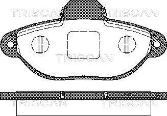 Triscan 8110 15025 - Kit de plaquettes de frein, frein à disque cwaw.fr