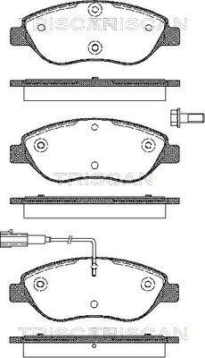 Triscan 8110 15022 - Kit de plaquettes de frein, frein à disque cwaw.fr