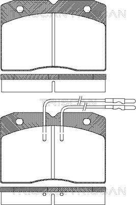 Triscan 8110 15836 - Kit de plaquettes de frein, frein à disque cwaw.fr