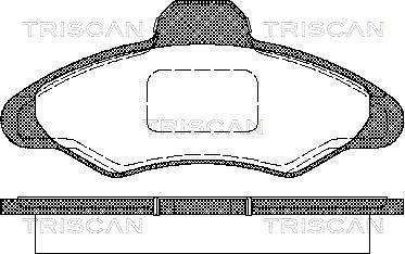 Triscan 8110 16950 - Kit de plaquettes de frein, frein à disque cwaw.fr