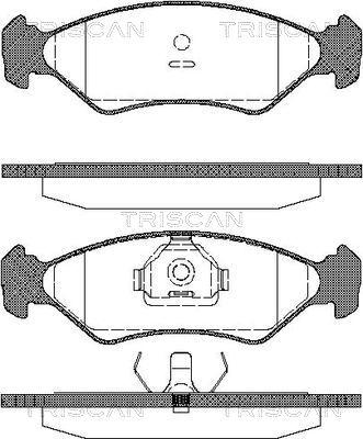 Triscan 8110 16918 - Kit de plaquettes de frein, frein à disque cwaw.fr