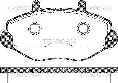 Triscan 8110 16970 - Kit de plaquettes de frein, frein à disque cwaw.fr