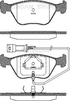 Triscan 8110 16004 - Kit de plaquettes de frein, frein à disque cwaw.fr