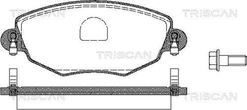 Triscan 8110 16005 - Kit de plaquettes de frein, frein à disque cwaw.fr