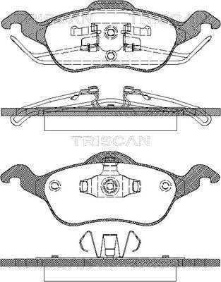 Triscan 8110 16001 - Kit de plaquettes de frein, frein à disque cwaw.fr