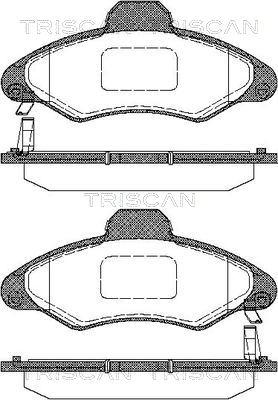 Triscan 8110 16003 - Kit de plaquettes de frein, frein à disque cwaw.fr