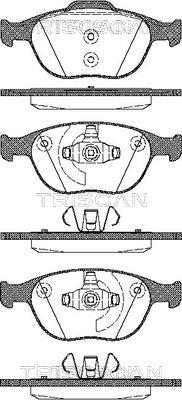 Triscan 8110 16012 - Kit de plaquettes de frein, frein à disque cwaw.fr