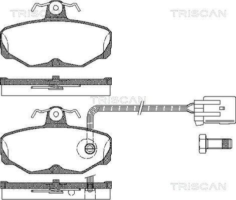 Triscan 8110 16164 - Kit de plaquettes de frein, frein à disque cwaw.fr