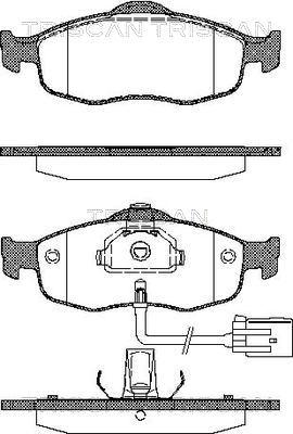 Triscan 8110 16160 - Kit de plaquettes de frein, frein à disque cwaw.fr