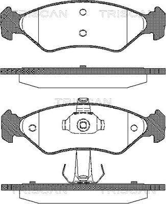 Triscan 8110 16168 - Kit de plaquettes de frein, frein à disque cwaw.fr