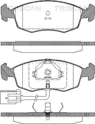 Triscan 8110 16163 - Kit de plaquettes de frein, frein à disque cwaw.fr