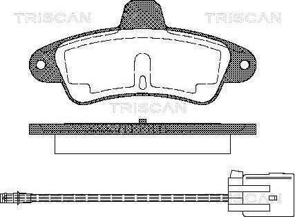 Triscan 8110 16162 - Kit de plaquettes de frein, frein à disque cwaw.fr