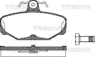 Triscan 8110 16869 - Kit de plaquettes de frein, frein à disque cwaw.fr