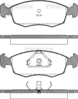 Triscan 8110 16868 - Kit de plaquettes de frein, frein à disque cwaw.fr