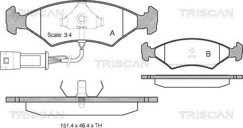 Triscan 8110 16801 - Kit de plaquettes de frein, frein à disque cwaw.fr