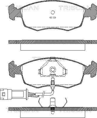 Triscan 8110 16829 - Kit de plaquettes de frein, frein à disque cwaw.fr