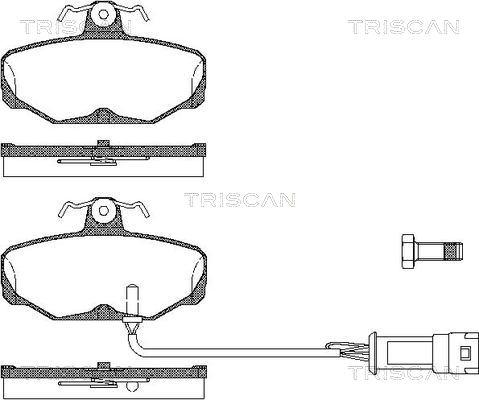 Triscan 8110 16827 - Kit de plaquettes de frein, frein à disque cwaw.fr