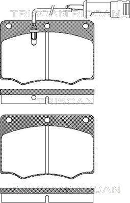 Triscan 8110 16231 - Kit de plaquettes de frein, frein à disque cwaw.fr