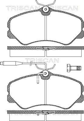 Triscan 8110 10905 - Kit de plaquettes de frein, frein à disque cwaw.fr