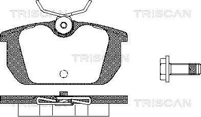 Triscan 8110 10984 - Kit de plaquettes de frein, frein à disque cwaw.fr