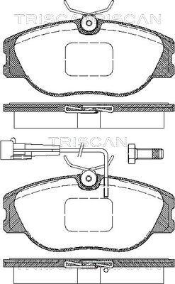 Triscan 8110 10928 - Kit de plaquettes de frein, frein à disque cwaw.fr