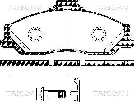 Triscan 8110 10543 - Kit de plaquettes de frein, frein à disque cwaw.fr