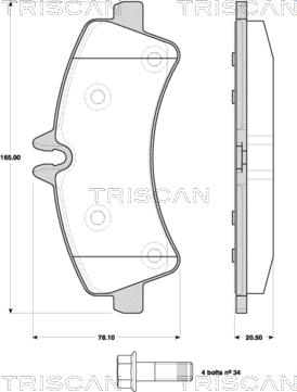 Triscan 8110 10559 - Kit de plaquettes de frein, frein à disque cwaw.fr