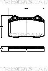 Triscan 8110 10555 - Kit de plaquettes de frein, frein à disque cwaw.fr