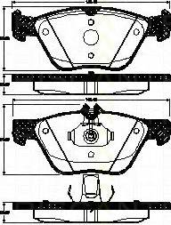 Triscan 8110 10553 - Kit de plaquettes de frein, frein à disque cwaw.fr