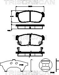 Triscan 8110 10552 - Kit de plaquettes de frein, frein à disque cwaw.fr