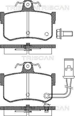 Triscan 8110 10509 - Kit de plaquettes de frein, frein à disque cwaw.fr