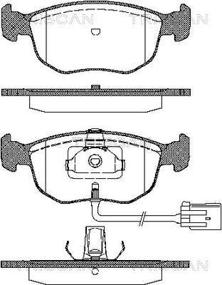 Triscan 8110 10504 - Kit de plaquettes de frein, frein à disque cwaw.fr