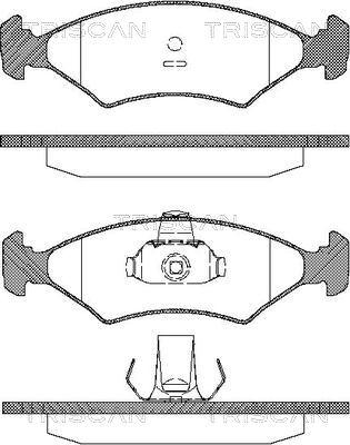 Triscan 8110 10506 - Kit de plaquettes de frein, frein à disque cwaw.fr