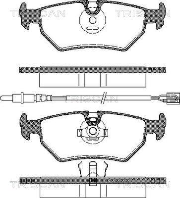 Triscan 8110 10500 - Kit de plaquettes de frein, frein à disque cwaw.fr