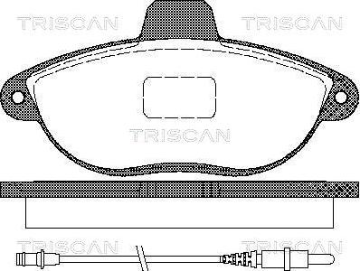 Triscan 8110 10501 - Kit de plaquettes de frein, frein à disque cwaw.fr