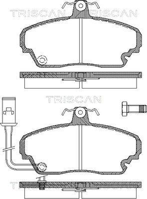 Triscan 8110 10508 - Kit de plaquettes de frein, frein à disque cwaw.fr