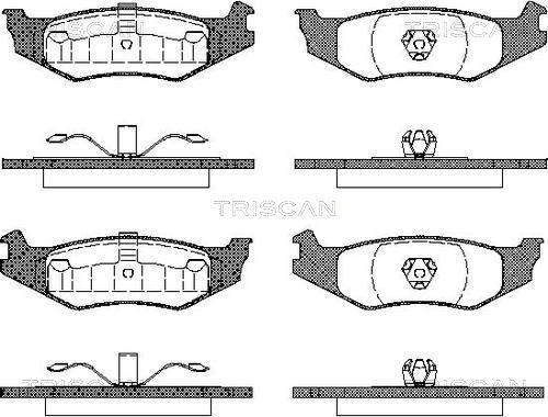 Triscan 8110 10519 - Kit de plaquettes de frein, frein à disque cwaw.fr