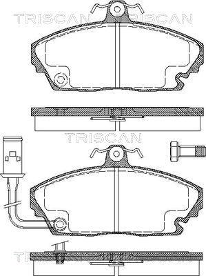 Triscan 8110 10510 - Kit de plaquettes de frein, frein à disque cwaw.fr