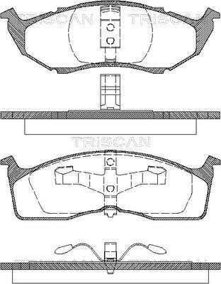 Triscan 8110 10513 - Kit de plaquettes de frein, frein à disque cwaw.fr