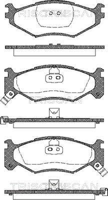 Triscan 8110 10517 - Kit de plaquettes de frein, frein à disque cwaw.fr