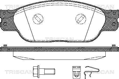 Triscan 8110 10536 - Kit de plaquettes de frein, frein à disque cwaw.fr