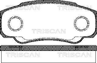 Triscan 8110 10533 - Kit de plaquettes de frein, frein à disque cwaw.fr