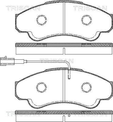 Triscan 8110 10532 - Kit de plaquettes de frein, frein à disque cwaw.fr